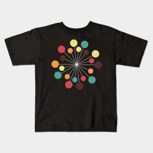 Retro mid century circles design Kids T-Shirt